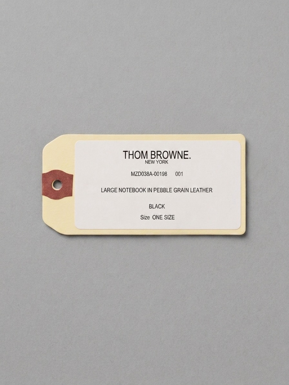 Thom Browne Black Pebbled Leather Notebook - Picture 4 of 4